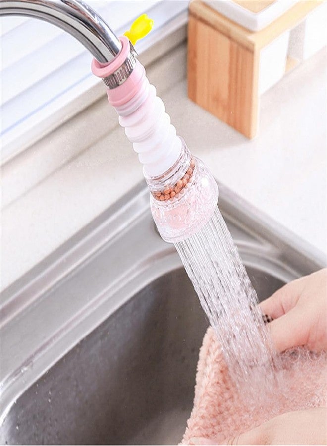 Much Hotter Water Filter Faucet Bathroom Sink - Water Filter for Sink Bathroom Faucet Extender Kitchen Sink Water Filter - 360° Adjustable Shower Head Filter Shower Faucet Handle for Kitchen Accessories (Pink) - Image 4